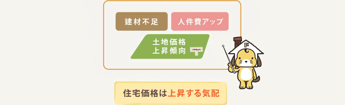 住宅価格は上昇する気配